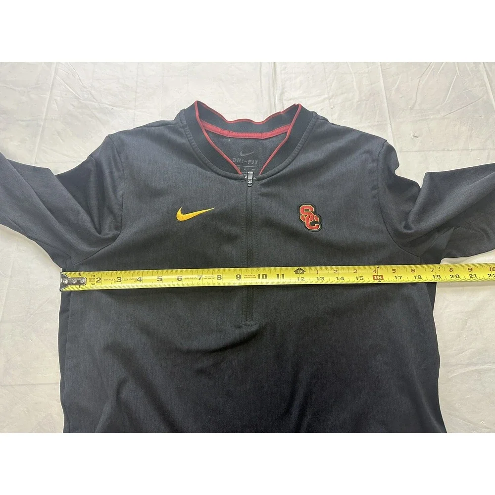University Southern California USC Black Nike Dri-fit Pullover Quarter Zip Small